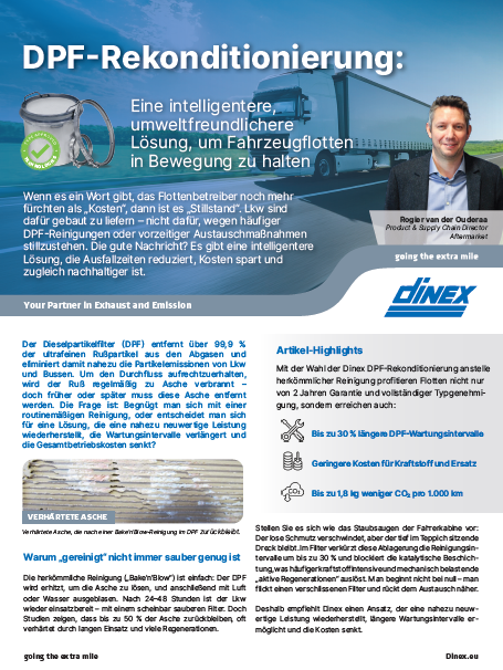 DPF-Rekonditionerung: Intelligenter und umweltfreundlicher