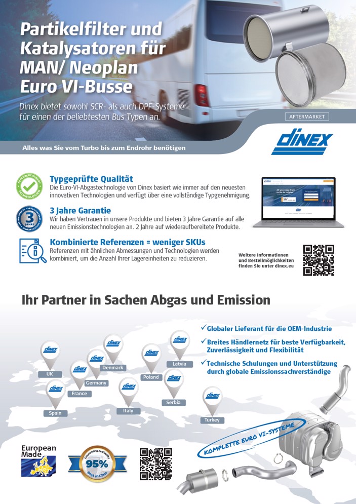DPF & SCR für MAN Neoplan buses